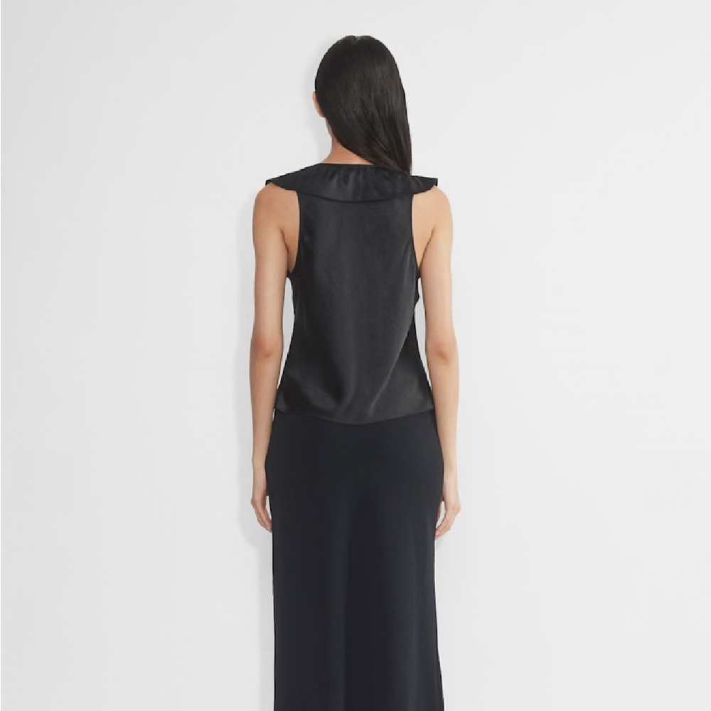 NWT Aritzia Wilfred Tonka Satin Blouse - Black - Size XS - Picture 4 of 5